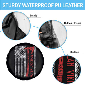 American Viking Spare Tire Cover Norse Mythology Axe Celtic Knot USA Flag TS11 Print Your Wear