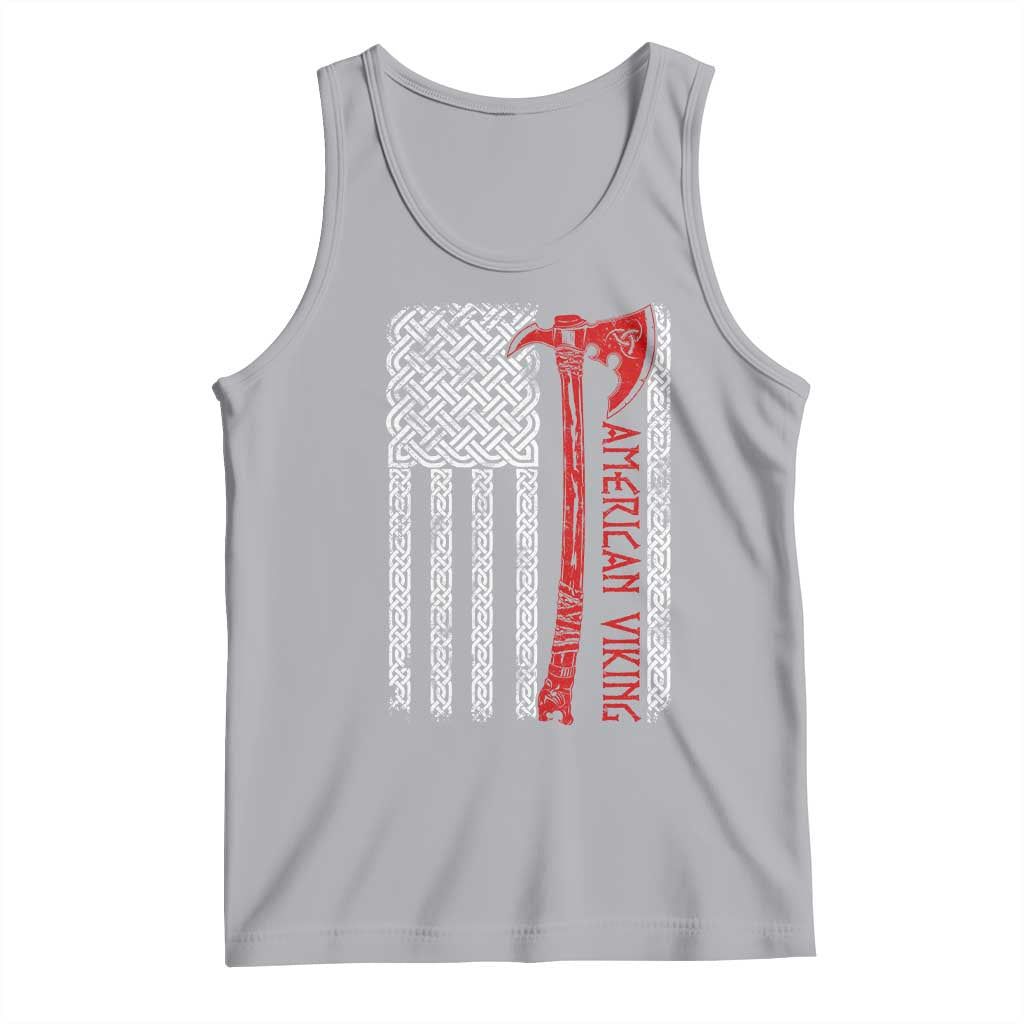 American Viking Tank Top Norse Mythology Axe Celtic Knot USA Flag TS11 Athletic Heather Print Your Wear