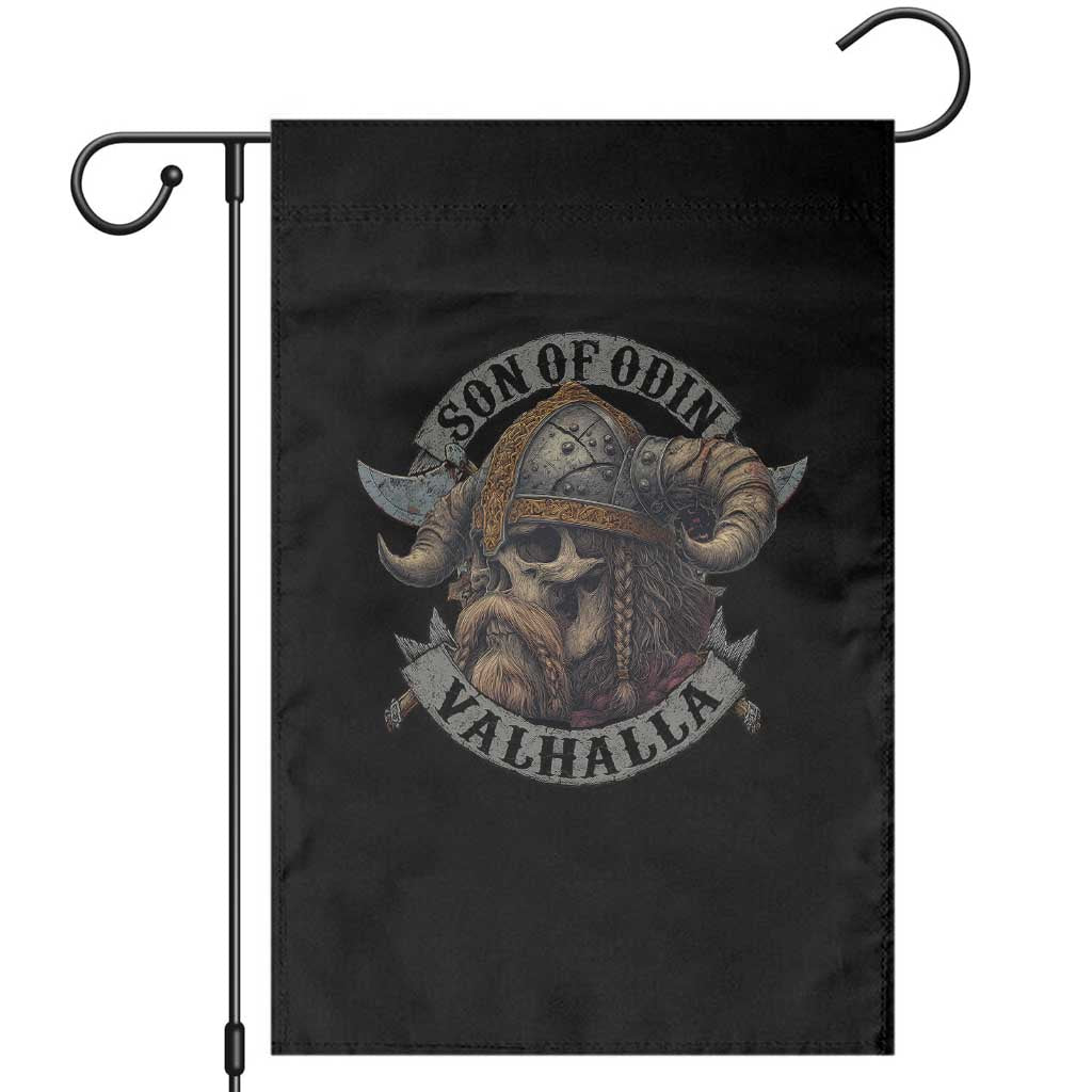 Son Of Odin Valhalla Garden Flag Nordic Norse Viking Warrior Skull TS11 Black Print Your Wear