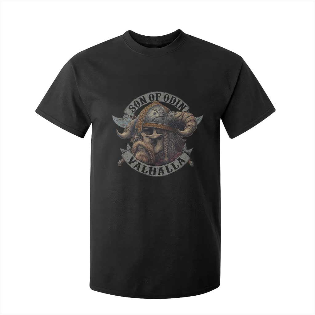 Son Of Odin Valhalla T Shirt For Kid Nordic Norse Viking Warrior Skull TS11 Black Print Your Wear