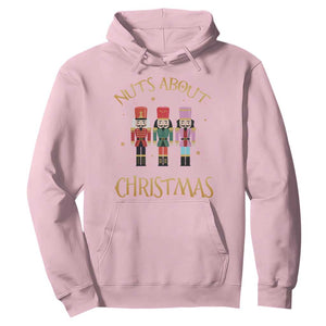 Funny Xmas Nutcracker Hoodie Nuts About Christmas Snowflake TS11 Light Pink Print Your Wear