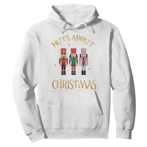 Funny Xmas Nutcracker Hoodie Nuts About Christmas Snowflake TS11 White Print Your Wear