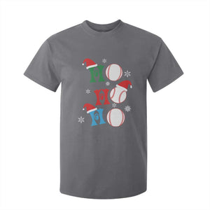 Funny Christmas Baseball T Shirt For Kid Triple Ho Sport Santa Hat TS11 Charcoal Print Your Wear