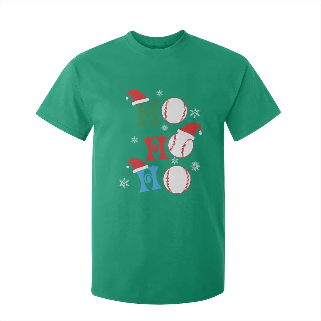 Funny Christmas Baseball T Shirt For Kid Triple Ho Sport Santa Hat TS11 Irish Green Print Your Wear