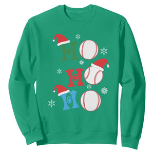 Funny Christmas Baseball Sweatshirt Triple Ho Sport Santa Hat TS11 Irish Green Print Your Wear