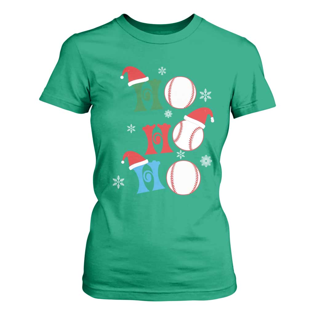 Funny Christmas Baseball T Shirt For Women Triple Ho Sport Santa Hat TS11 Irish Green Print Your Wear