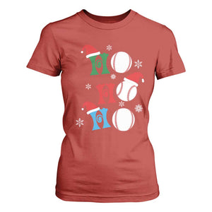 Funny Christmas Baseball T Shirt For Women Triple Ho Sport Santa Hat TS11 Red Print Your Wear