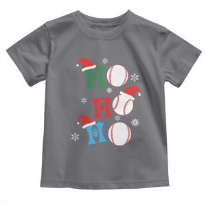 Funny Christmas Baseball Toddler T Shirt Triple Ho Sport Santa Hat TS11 Charcoal Print Your Wear
