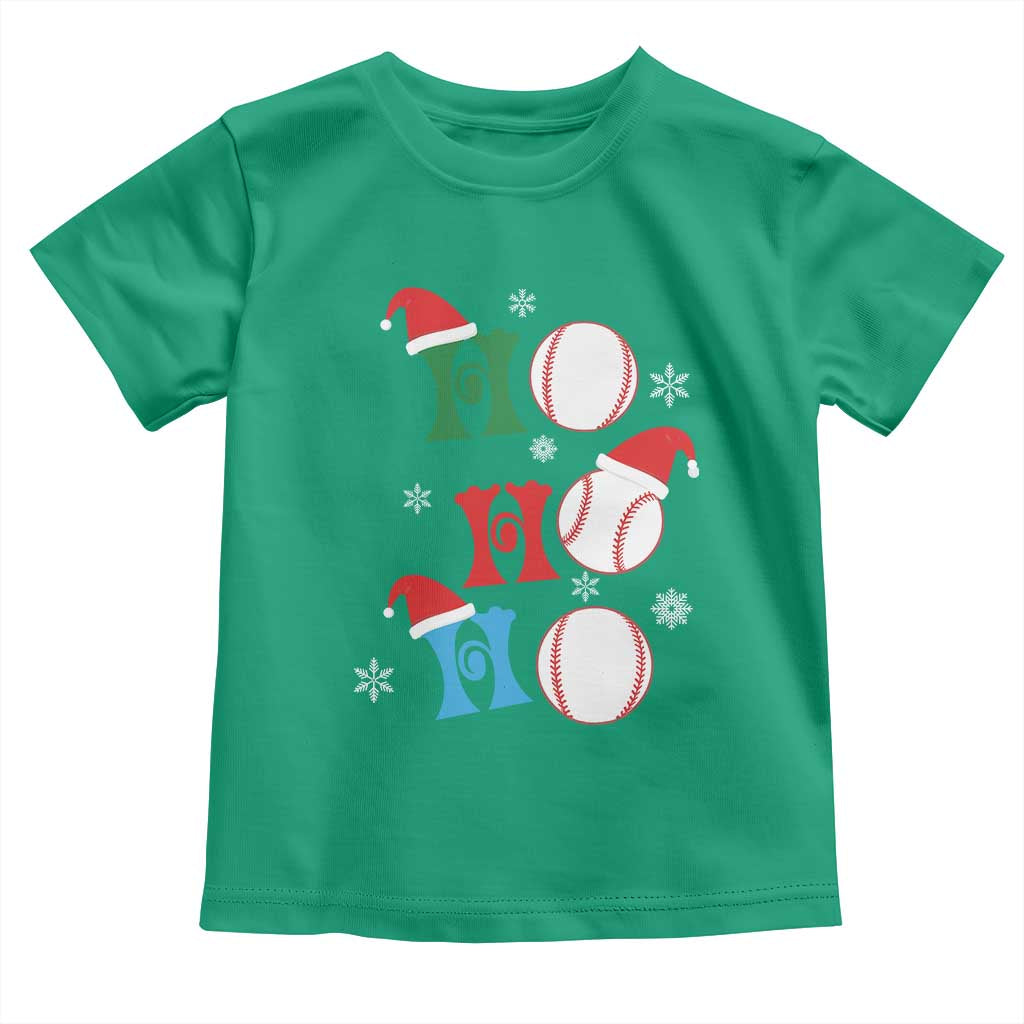 Funny Christmas Baseball Toddler T Shirt Triple Ho Sport Santa Hat TS11 Irish Green Print Your Wear