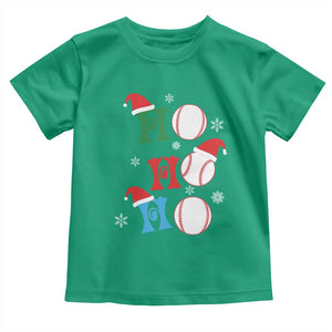 Funny Christmas Baseball Toddler T Shirt Triple Ho Sport Santa Hat TS11 Irish Green Print Your Wear