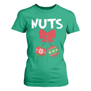Funny Christmas Couple T Shirt For Women Chest Nuts Baubles TS11 Irish Green Print Your Wear