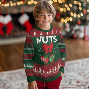 Funny Xmas Couple Ugly Christmas Sweater Chest Nuts Baubles TS11 Christmas Print Your Wear