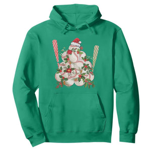 Funny Christmas Baseball Hoodie Santa Sports Balls Snow Xmas Tree TS11 Irish Green Print Your Wear
