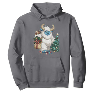 Funny Yule Yeti Hoodie Christmas Mythical Creature Winter Solstice TS11 Charcoal Print Your Wear