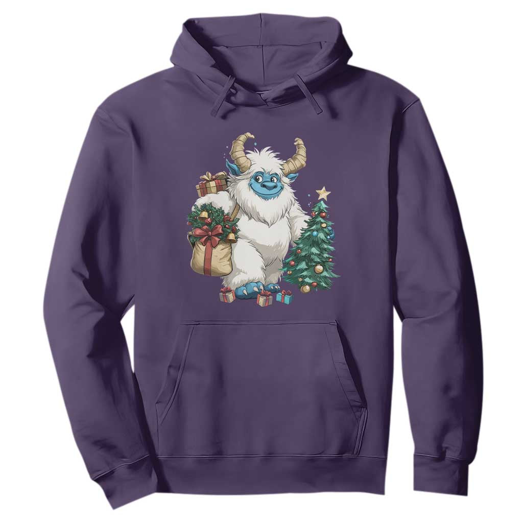 Funny Yule Yeti Hoodie Christmas Mythical Creature Winter Solstice TS11 Purple Print Your Wear