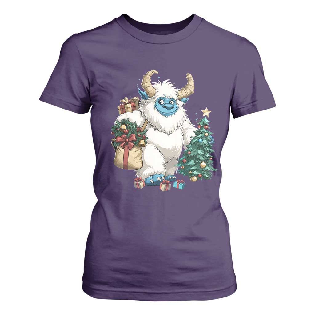 Funny Yule Yeti T Shirt For Women Christmas Mythical Creature Winter Solstice TS11 Purple Print Your Wear