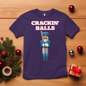 Funny Nutcracker Baseball T Shirt Crackin' Balls Baseball Players TS11 Purple Print Your Wear