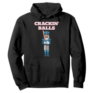 Funny Nutcracker Baseball Hoodie Crackin' Balls Baseball Players TS11 Black Print Your Wear