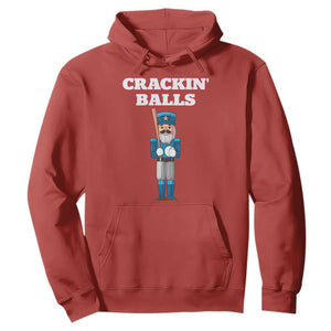 Funny Nutcracker Baseball Hoodie Crackin' Balls Baseball Players TS11 Red Print Your Wear
