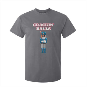 Funny Nutcracker Baseball T Shirt For Kid Crackin' Balls Baseball Players TS11 Charcoal Print Your Wear