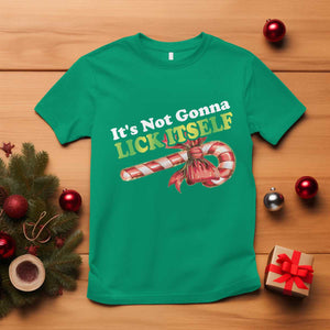 Funny Christmas Candy Cane T Shirt It's Not Gonna Lick Itself TS11 Irish Green Print Your Wear