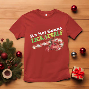 Funny Christmas Candy Cane T Shirt It's Not Gonna Lick Itself TS11 Red Print Your Wear
