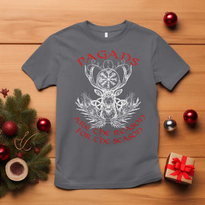 Pagans Are The Reason For The Season T Shirt Yule Pagan Christmas Vegvisir Symbol TS11 Charcoal Print Your Wear