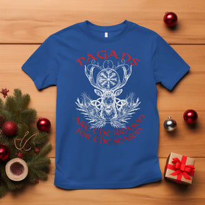 Pagans Are The Reason For The Season T Shirt Yule Pagan Christmas Vegvisir Symbol TS11 Royal Blue Print Your Wear