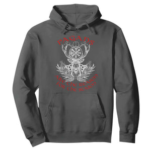 Pagans Are The Reason For The Season Hoodie Yule Pagan Christmas Vegvisir Symbol TS11 Dark Heather Print Your Wear