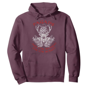 Pagans Are The Reason For The Season Hoodie Yule Pagan Christmas Vegvisir Symbol TS11 Maroon Print Your Wear