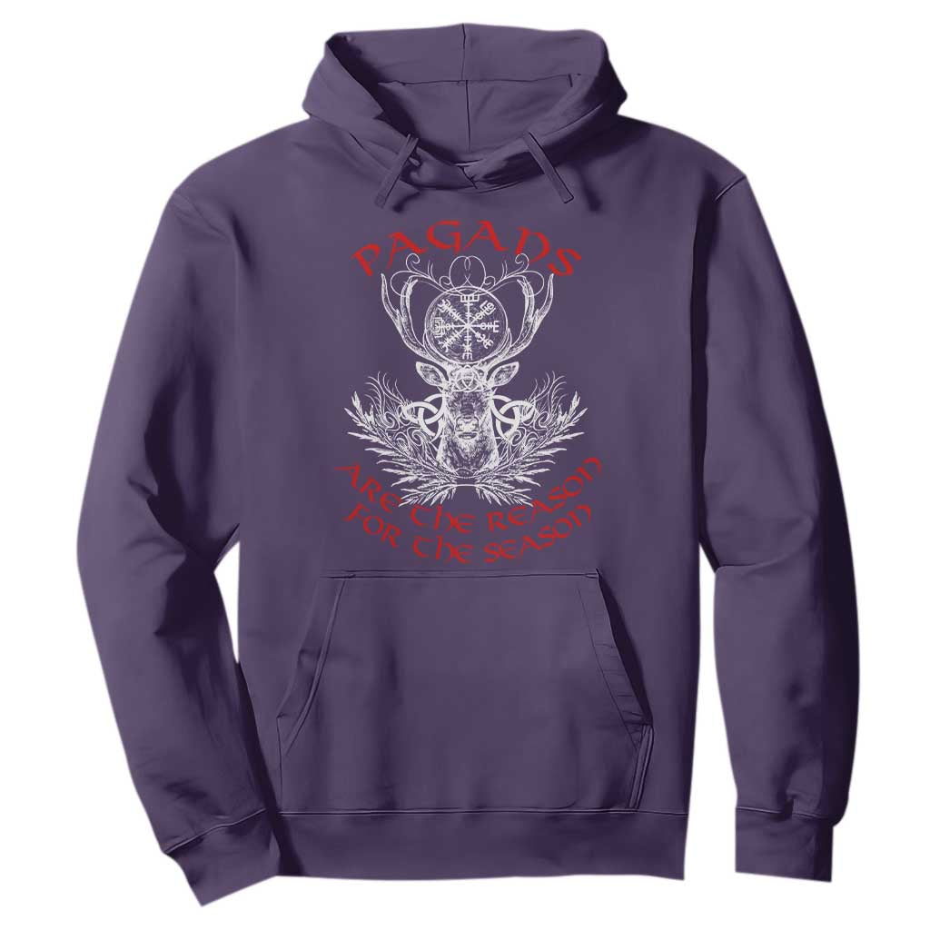 Pagans Are The Reason For The Season Hoodie Yule Pagan Christmas Vegvisir Symbol TS11 Purple Print Your Wear