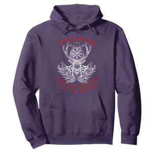 Pagans Are The Reason For The Season Hoodie Yule Pagan Christmas Vegvisir Symbol TS11 Purple Print Your Wear