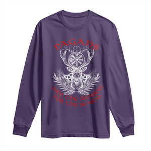 Pagans Are The Reason For The Season Long Sleeve Shirt Yule Pagan Christmas Vegvisir Symbol TS11 Purple Print Your Wear