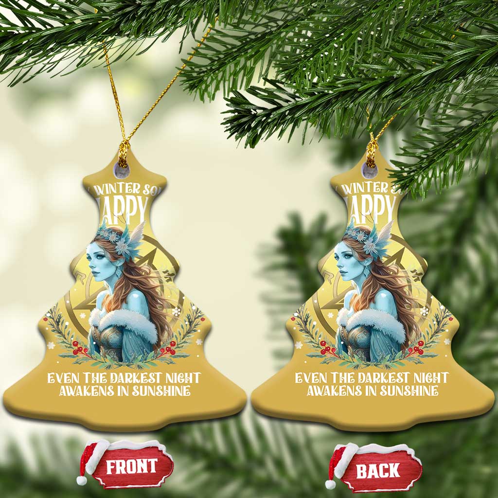 Yule Christmas Ornament Merry Winter Solstice And Happy Yule Marzanna Xmas TS11 Christmas Tree Gold Print Your Wear