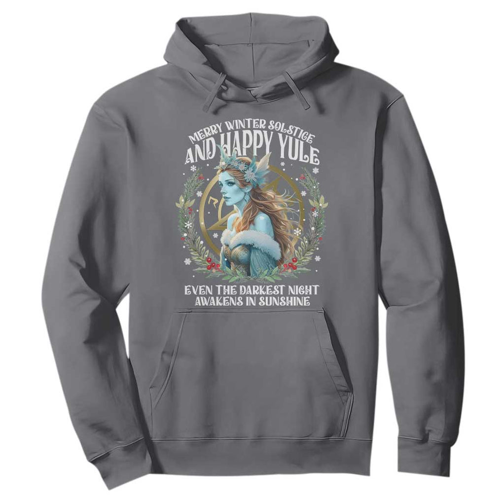 Yule Hoodie Merry Winter Solstice And Happy Yule Marzanna Xmas TS11 Charcoal Print Your Wear
