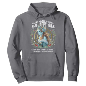 Yule Hoodie Merry Winter Solstice And Happy Yule Marzanna Xmas TS11 Charcoal Print Your Wear
