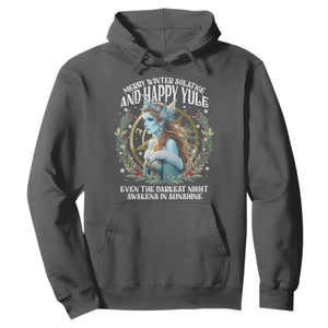 Yule Hoodie Merry Winter Solstice And Happy Yule Marzanna Xmas TS11 Dark Heather Print Your Wear