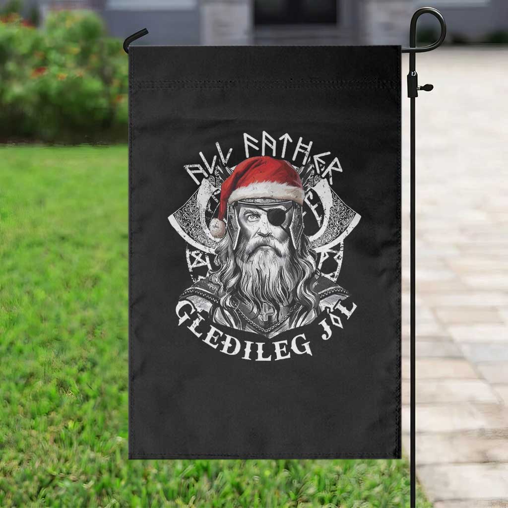 Christmas Viking Garden Flag All Father Gledileg Jol Vintage Santa Odin TS11 Print Your Wear