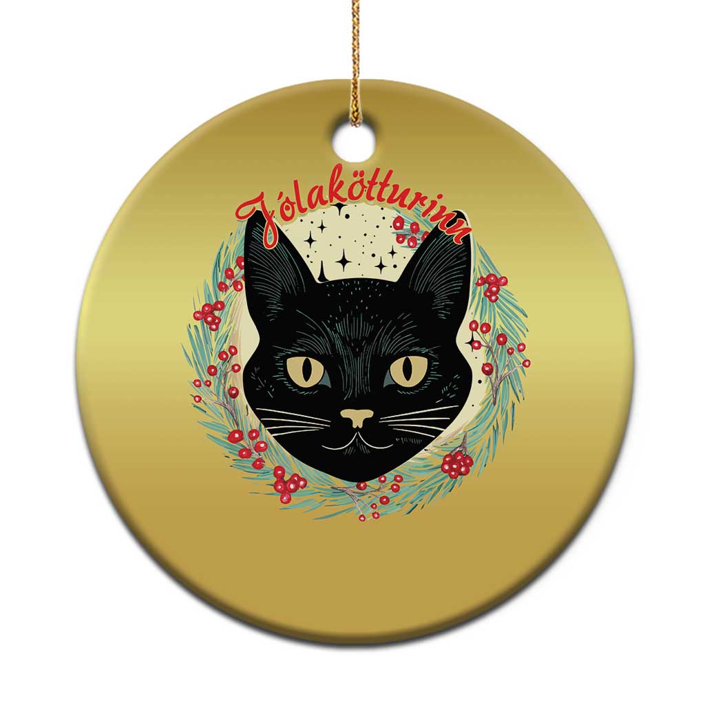 Funny Yule Cat Christmas Ornament Jólakötturinn Yule Xmas Black Cat TS11 Print Your Wear