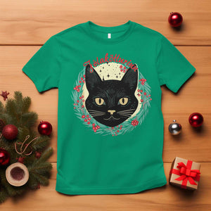 Funny Yule Cat T Shirt Jlaktturinn Yule Christmas Black Cat TS11 Irish Green Print Your Wear