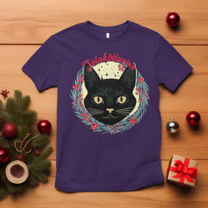 Funny Yule Cat T Shirt Jlaktturinn Yule Christmas Black Cat TS11 Purple Print Your Wear