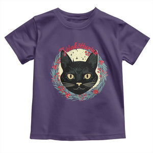 Funny Yule Cat Toddler T Shirt Jlaktturinn Yule Christmas Black Cat TS11 Purple Print Your Wear