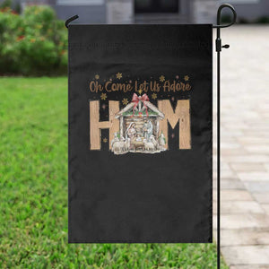 Oh Come Let Us Adore Him Garden Flag Christian Christmas Nativity Scene TS11 Print Your Wear