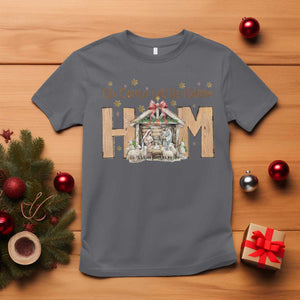 Oh Come Let Us Adore Him T Shirt Christian Christmas Nativity Scene TS11 Charcoal Print Your Wear