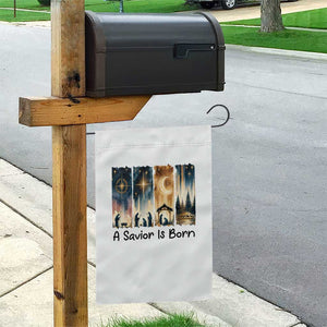 Christian Christmas Garden Flag A Savior Is Born Jesus Nativity Scene TS11 Print Your Wear