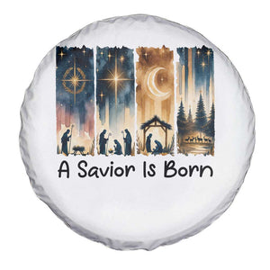 Christian Christmas Spare Tire Cover A Savior Is Born Jesus Nativity Scene TS11 Print Your Wear