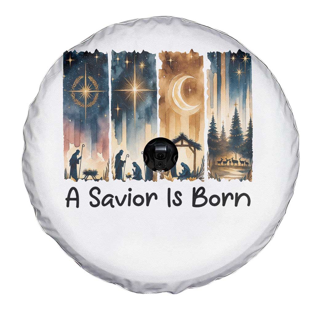 Christian Christmas Spare Tire Cover A Savior Is Born Jesus Nativity Scene TS11 Print Your Wear