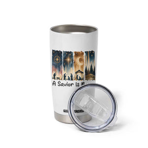 Christian Christmas Tumbler Cup A Savior Is Born Jesus Nativity Scene TS11 Print Your Wear
