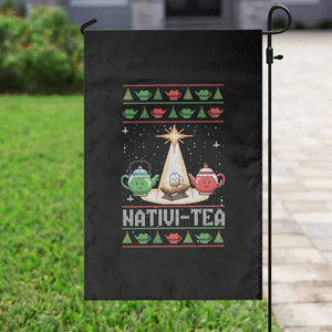 Funny Christmas Tea Lover Garden Flag Nativi Tea Nativity Scene Christian Xmas TS11 Print Your Wear