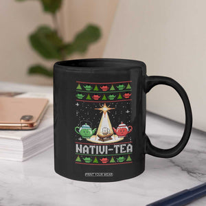 Funny Christmas Tea Lover Coffee Mug Nativi Tea Nativity Scene Christian Xmas TS11 Print Your Wear